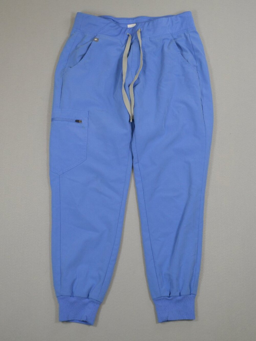FIGS Scrub Jogger Pants Women Small Blue Technical Collection Cargo Zip Pockets